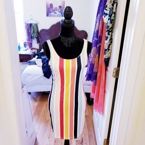 NEW! Iris Large Women's Multicolored Striped Dress